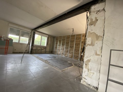 Ouverture d'un mur porteur dans une maison individuelle vers Lyon.